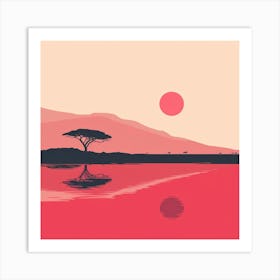 Sunset In Kenya 3 Art Print