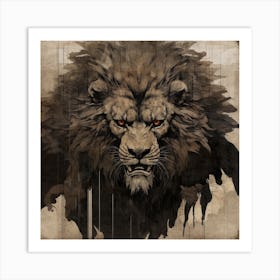 Lion Head 2 Art Print