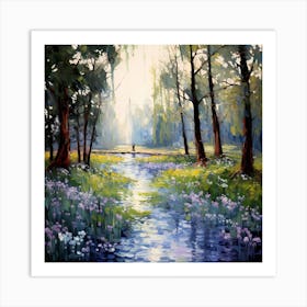 Irises in Monet's Bloom Art Print