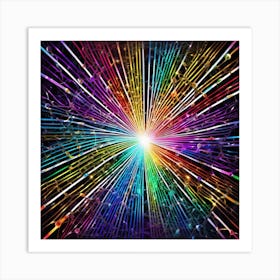 Abstract Light Burst 1 Art Print