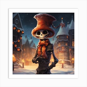 Merry Christmas! Christmas skeleton 5 Art Print