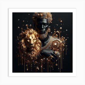 Gold Lion Art Print