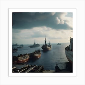 Naval Warfare - Ships at Sea 5 Art Print