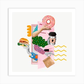 Illustration Of Food Art Print