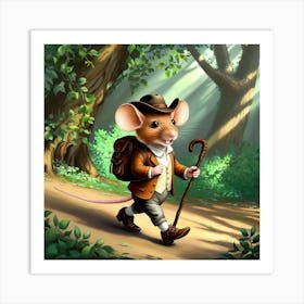 Mouse In The Woods Art Print