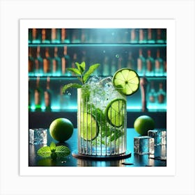 A Fusion Drink Named Siberian Calamansi Mojito, Art Print