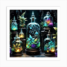 Glass Jars Art Print