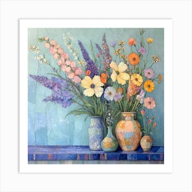 Flowers In Vases 3 Art Print