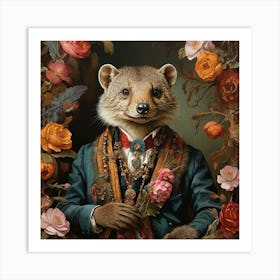 Bear In A Suit art print Art Print