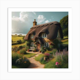 Cottage In The Countryside Art Print