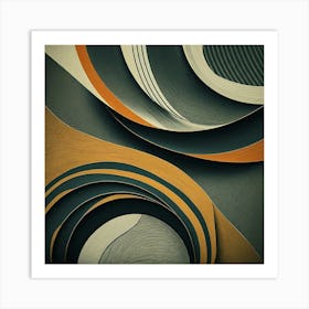 Flowing Stone Tri Tone_#5 Art Print