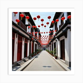 Calle Comercial China Cerrado Art Print