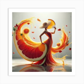 Dancing fruit flamenco 4 Art Print