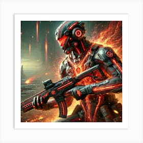 Phoenix Exosuits Heat Based Attacks Art Print