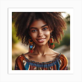 Beautiful African Woman Art Print