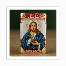 Jesus Smoking Saves Art Print
