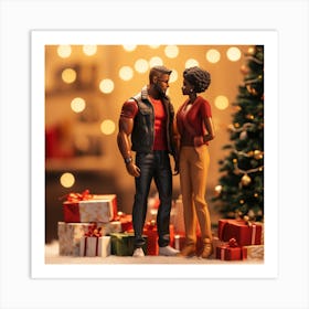 Realistic Black Gay Couple Christmas Stylish Deep C5469d59 7f7b 4a8b 9087 F5653d9e8905 Art Print