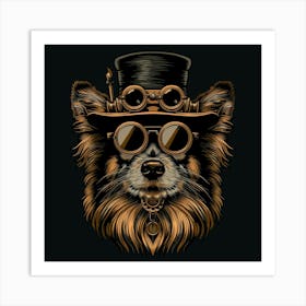 Steampunk Dog 39 Art Print