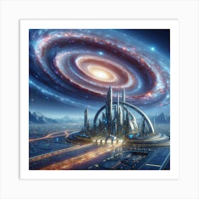 Galaxy City Art Print