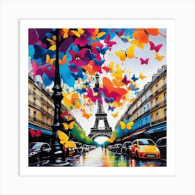 Butterflies In Paris 21 Art Print