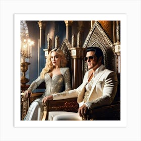 Elvis And Madonna Art Print