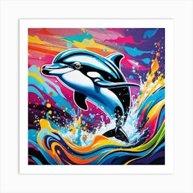 Dolphin Painting 5 Art Print