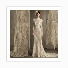 Lace Wedding Dress Art Print