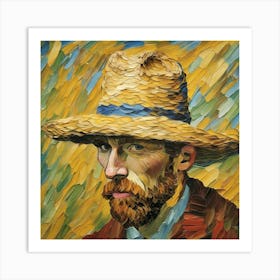 Van Gogh straw hat inspiration 3 Art Print