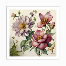 Dahlias Art Print