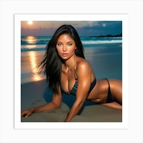 Man Cave Collection: Asian Bikini Beauty Art Print