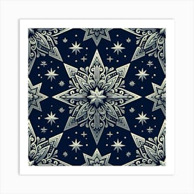 Snowflake Pattern Art Print