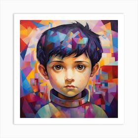 Boy In Space Art Print