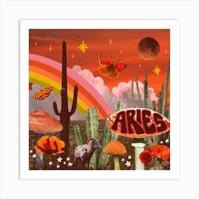 Aries Collage Art Print