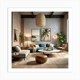 Modern Living Room 3 Art Print