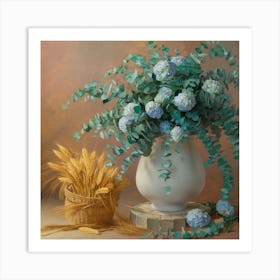 Blue Hydrangeas Art Print