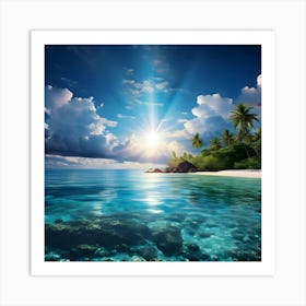 Sunset On The Beach Art Print