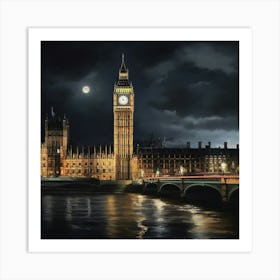 Big Ben At Night Art Print