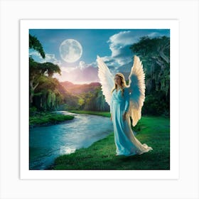 Angel In The Forest Art Print