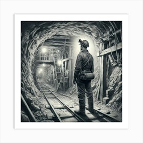 Pencil Mining 1 Art Print