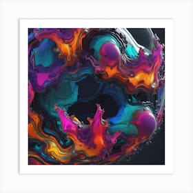 Abstract Abstract Painting collapsing universe Art Print