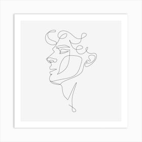 Male Line drawing art Art Print