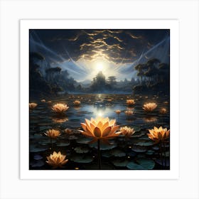 Lotus Lily Art Print