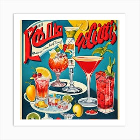 Cocktail Bar Art Print