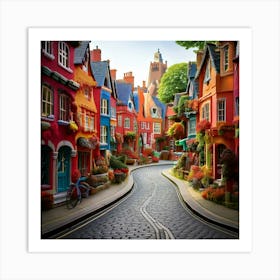 Firefly Bending Uk Street In Whimsical Claymation Style 59310 Art Print