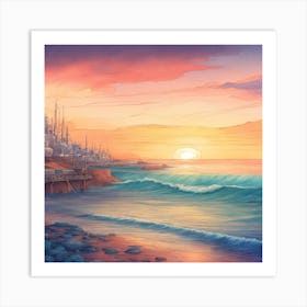 sunset Art Print