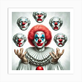 Clown Face Art Print