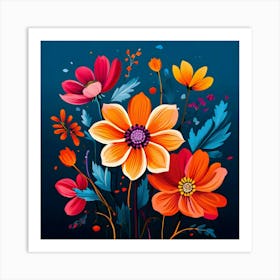 Colorful Flowers 14 Art Print