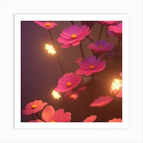 Pink Flowers Art Print