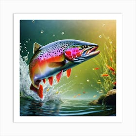 rainbow trout Art Print