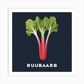 Rhubarb As A Logo (45) Art Print